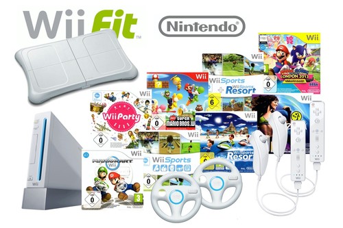 Nintendo wii weiß - konsole, +
